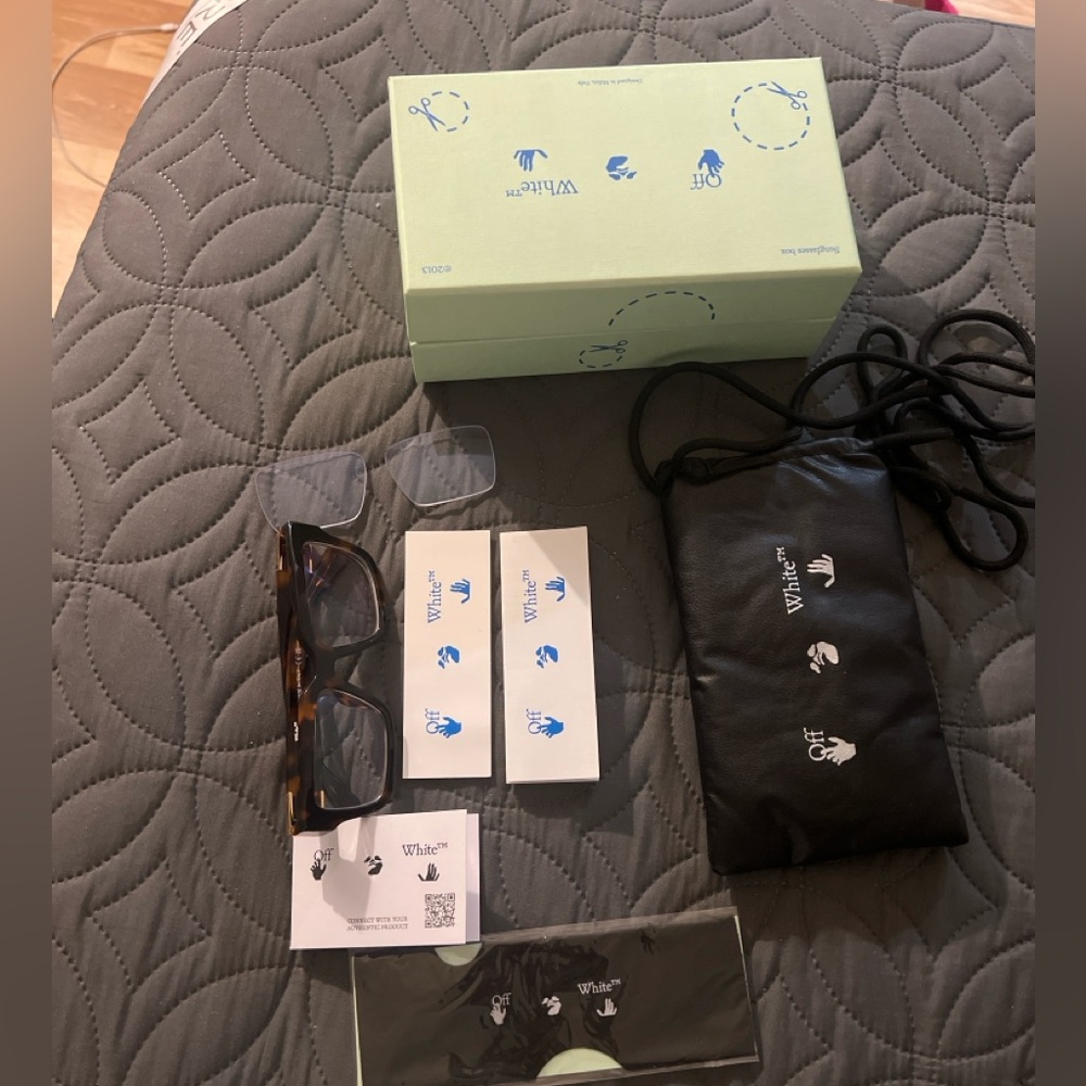 Off-White Brown Square Glasses - image 4